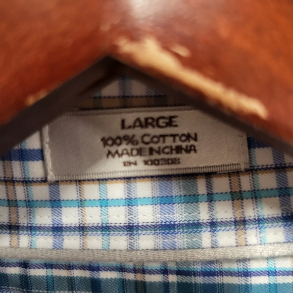 Peter‎ Millar Crown Button Up Shirt Mens L White Multi Plaid Long Sleeve Cotton - Picture 6 of 8